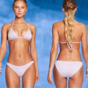 Vitamin A Bikini Set Gia Top California High Leg Bottoms Purple L 10